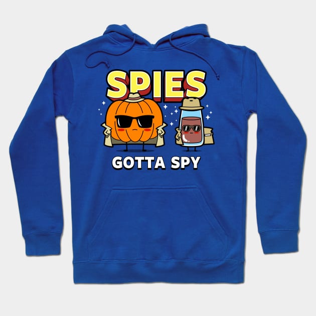 Funny Pumpkin Spice Cute Kawaii Spies Cartoon Funny Meme Hoodie by BoggsNicolas